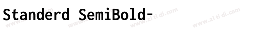 Standerd SemiBold字体转换